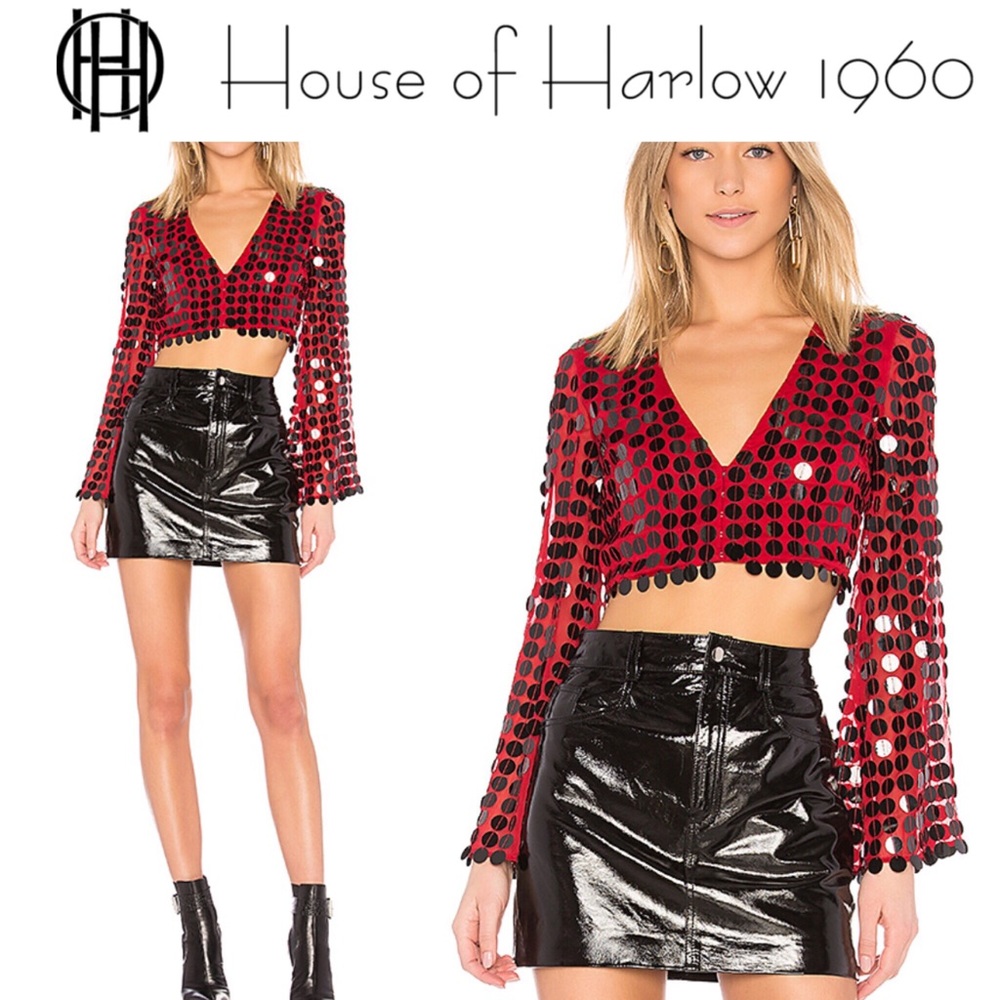 All over sequin embellishment Short Top